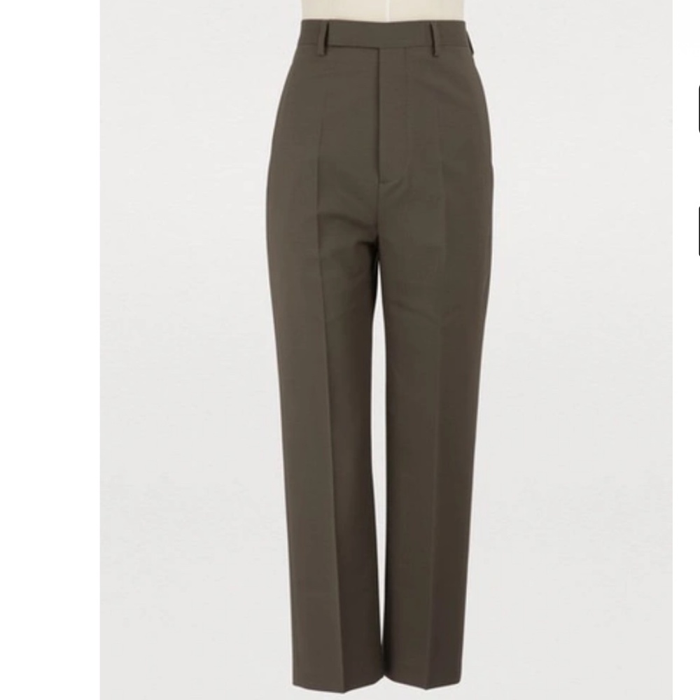 RICK OWENS High-Waisted Sexy Dark Dust Wool Trousers Sz 40/2 NWT $1,040!!
